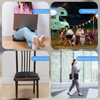 New Upgraded Portable Seat Cushion (15.7" x 11.8") Foldable Travel Cushion, for Airplane Seats, Camping, Stadium, Cinema, Garden Benches Seat Cushion