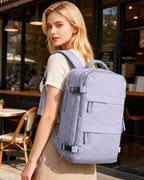Carry On Backpack Personal Item Travel Backpack For Women Airline/Flight Approved Waterproof Sports Luggage Casual Daypack Small Hiking Backpack Purple