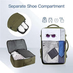 Gieury Travel Backpack, Extra Large 50L Expandable Backpack for Men Women, Carry On Backpack For Airplanes, Travel Essentials Luggage Suitcase Daypack Travel Gift Weekender Bag, Army Green