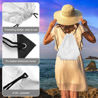 KUUQA 20Pcs Drawstring Backpack Bag Bulk White Drawstring Bags String Backpack Sport Gym Sack Bags Foldable Storage Bag for Women Men Shopping Gym Travel Sports