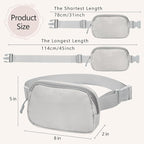 Fanny Pack Crossbody Bag for Women and Men, Belt Bag for Hiking Bum Bag with Adjustable Strap,Casual Cell Phone Pouch?Waist pack for Running Workout Sports Travel Light Grey