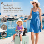 Apelila 20" Ride-On Suitcase with Seat, Double Handle Carry On Luggage with Mesh Pocket & Side Hooks, Hard Shell Spinner Wheels, TSA Lock & Seat Belt