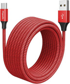 etguuds Long USB C Cable 10ft, 1-Pack, Braided USB A to USB C Charger Cable, Type C Charger Cord Fast Charging for iPhone 16 15 Series, Samsung Galaxy S25 S24 S23, Pixel, Switch and More