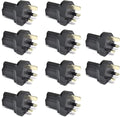 Ceptics UK, UAE, Hong Kong BS-1363 Travel Power Plug Adapter Accepts NEMA 5-15R - ETL Certified - Industrial Grade (IG-7-10PK)