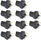 Ceptics UK, UAE, Hong Kong BS-1363 Travel Power Plug Adapter Accepts NEMA 5-15R - ETL Certified - Industrial Grade (IG-7-10PK)