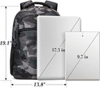 BIKROD Travel Laptop Backpack for Men, Backpacks for School Teen Boys, Business Anti Theft Slim Sturdy Back Pack, Adult Computer Bag Gift 17.3 IN Laptop, Camouflage