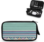 Geometric Electronic Organizer Cord Organizer Travel Pouch Electronic Accessories Carry Case Large Travel Cable Organizer Bag for SD Card Phone Power Bank