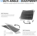 4 Pack 8W Camera Solar Panel Charger Cable Compatible with Eufycam SoloCam 3/3C s300/2,2 Pro, 2C, 2C Pro,c210,s330,s340,e340, E,Eufy E20, E40/L20/L40/S40/4G Security Camera Micro USB & USB Type C