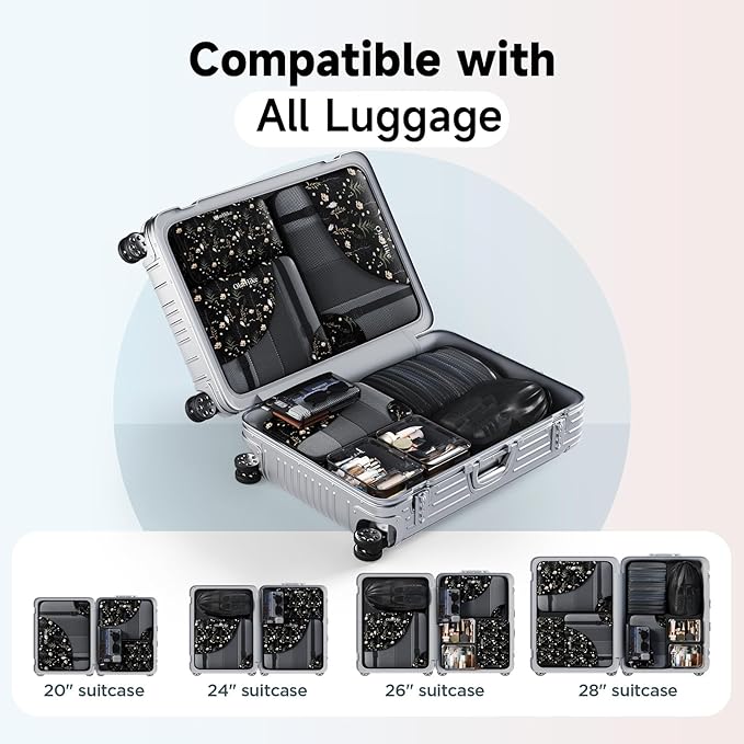 9 Set Packing Cubes for Travel, Gifts for Women Mom,Anti-Tearing Suitcase Organizer,OlarHike Vacation Essentials & Accessories for Cruise Ship