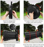 Fishboy Upgraded Collapsible Stool, 400lbs Max Weight, Lightweight But Sturdy, Portable Retractable Folding Telescoping Foldable Camping Stool for Adults Outdoor Fishing Hiking BBQ