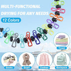 Travel Clothesline for Cruise Retractable Clothesline with 12 Clothesline Clips 2 Strong Magnets Hooks 4 Luggage Tags Camping Portable Clothesline for Hotel Room RV Indoor Cruise Ship Essentials 2026