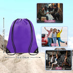 Grneric Drawstring Backpack Bulk 70Pcs String Backpack Drawstring Bags Cinch Bag Sackpack for Men Women Gym(Purple)