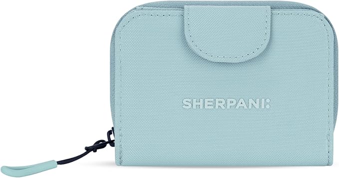 Sherpani Barcelona, Nylon Bifold Zipper Pocket Wallet for Women, Travel Bag, RFID Protection