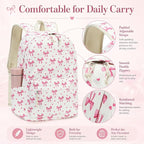 LOIDOU Backpack for Girls School Backpacks Bookbags for Elementary Middle School Women Laptop Backpacks (215 Beige, L-17)