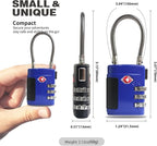 Combination TSA Locks for Luggage, Locker, Luggage Locks TSA Approved, Small Combo Cable Padlock with Code for Gym Locker, Suitcase, Gun Case, Backpack Bag Zipper, Storage Box, Travel Case
