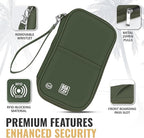 BOACAY Travel Document Organizer with RFID, Family Passport Holder, Wallet for Women & Men, Portable & Waterproof Case for Cards, Boarding Pass, Money