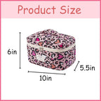 uekeboag Large Travel Quilted Makeup Bag for Women, Floral Cotton Cosmetic Bag, Coquette Aesthetic Floral Toiletry Organizer Bag