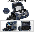 MIER Large Duffel Backpack Sports Gym Bag with Shoe Compartment, Heavy Duty and Water Resistant, Navy Blue, 60L