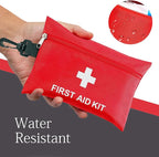 First Aid Kit - 97 Piece - Small Travel First Aid Kit, Ideal for Cars, Schools, Sports, Homes, Travel, Camping, Hiking