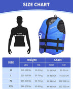 Owntop Swim Vest Adult Water Sport Vest Neoprene Floaties for Swimming, Boating, Kayaking, Fishing | Adjustable Zipper Dual Buckle Foldable Buoyancy Jacket