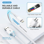 iPhone Charger,[Apple MFi Certified] Fast iPhone Charger 2PACK 6FT Lightning Cable Cord Fast Charging Dual 2 Port Plug USB Wall Charger Compatible with iPhone 14 13 12 11 Pro Max XS XR X 8 Plus 7 iPad