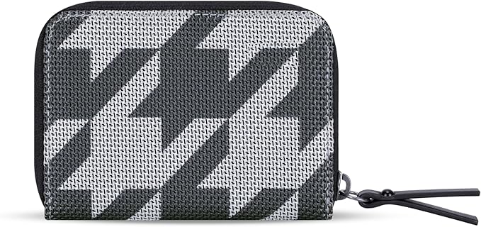 Sherpani Barcelona AT, Small Nylon Bifold Zipper Pocket Wallet, Travel Bag for Men Women, RFID Protection, Unisex Travel Gift (Houndstooth)