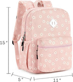 STEAMEDBUN Corduroy Kids Backpack for Girls Boys 3-8, Girls Backpack for Elementary Kindergarten - Pink Sakura