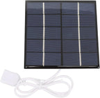 Akozon 1.2W 5V Portable Solar Panel Charger for Phones & 3.7V Batteries – Lightweight Polycrystalline Silicon Power Bank Solution
