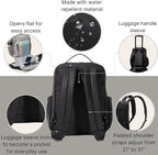 Baggallini Tribeca Expandable Laptop Backpack - 15"x11" Lightweight RFID Computer Bag for Work & Travel with Luggage Sleeve