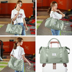 HYC00 Travel Duffel Bag,Carry-on Overnight Weekender Bags for Women,Sports Tote Gym Bag with Wet Pocket