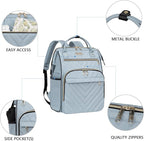 VANKEAN 17 Inch Laptop Backpack for Women Fashion Computer Work Bag, Large Capacity Waterproof, College Daypack Business Travel Backpack, Light Blue