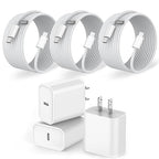 10FT iPhone Charger Fast Charging Cord, 20W Fast USB C Charger Block with 3 Pack 10 ft Extra Long Charging Cable for iPhone 17/17 Pro/17 Pro Max/Air/16 Pro Max/16 Plus/15 Pro Max/15 Plus,iPad Pro/Mini