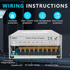 DC 36V 16.6A 600W Power Supply, 110V AC to DC 36V Converter 600w Switch Power Supply Transformer for Winch, Car Jack, LCD Monitor, CCTV, Car Stereo and More