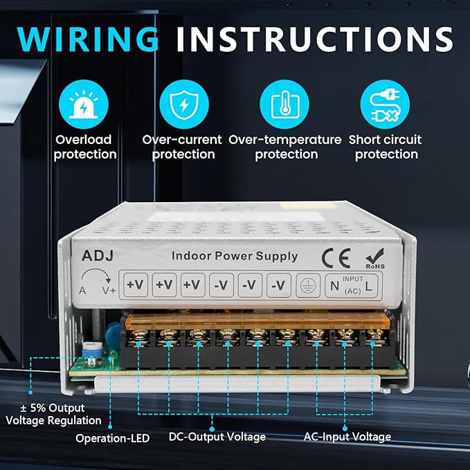 DC 36V 16.6A 600W Power Supply, 110V AC to DC 36V Converter 600w Switch Power Supply Transformer for Winch, Car Jack, LCD Monitor, CCTV, Car Stereo and More