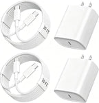Phone 17 16 15 Charger Fast Charging,10 FT Long Braided USB C Charger Cord with 20W Type C Fast Phone Charging Block forPhone 17/17 Pro/17 Pro max/Air/Phone 16 15 Pro Max Plus, iPad,Android,Gray-White