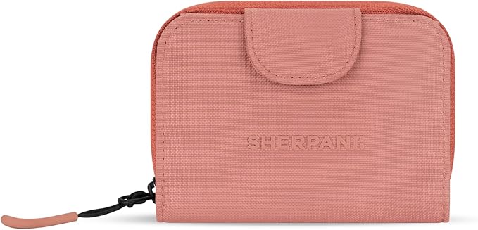 Sherpani Barcelona, Nylon Bifold Zipper Pocket Wallet for Women, Travel Bag, RFID Protection