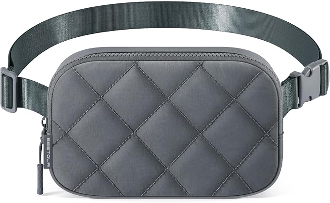 Fanny Pack for Women Men, Waterproof Belt Bag with Adjustable Strap & Back Anti-Theft Zipper Pocket, Lightweight Crossbody Bag for Travel, Workout, Running (8.Grey upgrade)