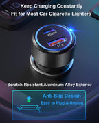 USB C Car Charger 4-Pack, OKRAY 36W Dual USB PD3.0&QC3.0 Fast Charging Phone Car Chargers 12v Cigarette Lighter Adapter Compatible for iPhone 17 16 15 14 13 12 Pro, Samsung Galaxy S25 S24 A35, Pixel 9
