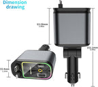 Starlight Retractable Car Charger Adapter for iPhone 17,4 in 1 Fast Charging Car Phone Charger,69W USB C Car Truck Accessories,Road Trip Essentials Gift for Men Women for iPhone 17/16/15/14/13,Galaxy