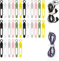 30Pcs Silicone Cord Ties for Electronics 3in Reusable Cable Organizer for Charging Cables, Electrical Cords, Computer Wires USB Data Cables 6Colors