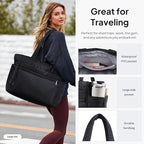 TOPEAST Tote Bag for Women Puffer Travel Carry On Bags with Laptop Compartment & Cup Holder Work Tote for Weekend Overnight