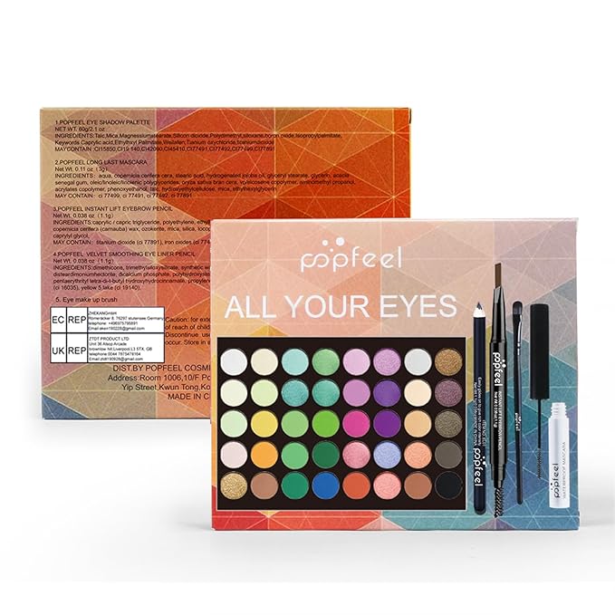 FantasyDay All in One Makeup Kit for Women Full Kit Girls Makeup Gift Sets Xmas Essential Bundle Include Eyeshadow Palette Lipstick Blush Concealer Eyeliner Mascara Foundation Brush Eyebrow Pencil