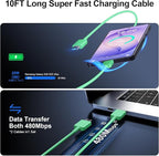 Super Fast Charger Type C, 25W USB C Wall Charger Fast Charging for Samsung Galaxy S26 Ultra/S26/S26+/S25 Ultra/S25/24 Ultra/S24/S23 Ultra/S22 Ultra with 10FT Long Android Type C Charger Cable 2Pack