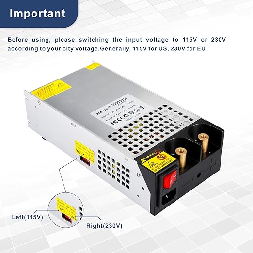 24V DC Power Supply 1000W AC to DC Converter SMPS 41A Switching Power Supply Transformer for 3D Printer, RV, Led Strip, Motor Pump, CCTV, Electronic Instruments, Lab Computer (1000, Watts)