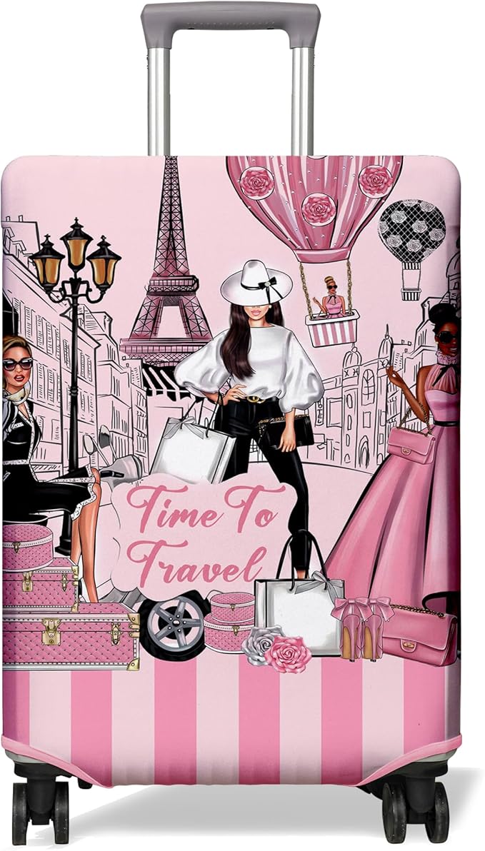 Travel Luggage Cover Suitcase Protector Fits 18-32 Inch Wheel Covers PatternedTravel Related Items Flower Luggage Protector Elastic XL