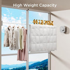 FORIOUS Retractable Clothesline Indoor, 13.8 Ft Non-Sagging Outdoor Clothes Line, Rustproof All Stainless Steel Heavy Duty Clothes Drying Laundry Line, Screw Wall Mounted for Bathroom, Brushed Nickel