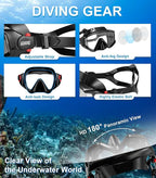 Aegend Snorkeling Gear for Adults Youth Kids, Snorkel Mask with Top Dry Valve - Panoramic View Anti-Leak and Anti-Fog with Mesh Bag for Snorkeling, Scuba Diving, Freediving & Swimming