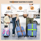 BILIONE 8 Pcs Luggage Straps, 79" Long Belts Keep Suitcase Secure While Traveling, TSA Approved Add a Bag Premium Accessory for Travel Bag Closure (8 Pcs Purple)