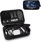 Floral Moon Butterfly Print Electronics Organizer, Travel Cable Organizer Bag, Portable Cord & Charger Storage, Compact Tech Bag & Case