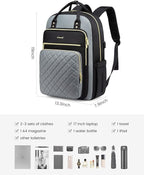 LOVEVOOK Laptop Backpack, High-Strength Tear-Resistant and Waterproof Oxford Cloth, 1.9 lbs, 30L Capacity, 17-Inch Laptop Compatible, Ergonomic Shoulder Straps, 18 Pockets